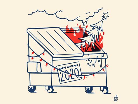 Dumpster Fire by Jetpacks and Rollerskates on Dribbble Dumpster Fire, Fire Designs, Global Community, Creative Professional, Art Inspiration, Instagram