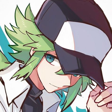 Green Hair, Anime Character, Pokemon, Green, Hair, Anime, White, Black, Pokémon