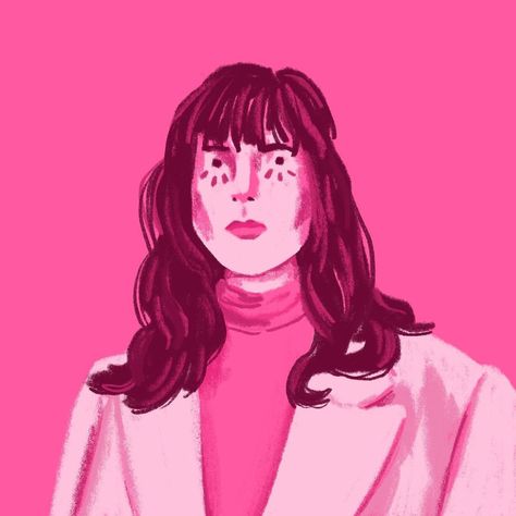 Aubrey on Instagram: “DAY 2 of #monochromaticjanuary2021 💖 💕 #pink #pinkfeed #colorinspo #illustration #artchallenge #monochromatic #illustratorsoninstagram” Monochromatic Illustration, Monochromatic Portrait, Monochromatic Pink, Pink Monochrome, Monochrome Illustration, Pink Images, Monochrome Art, Illustrators On Instagram, Color Inspo