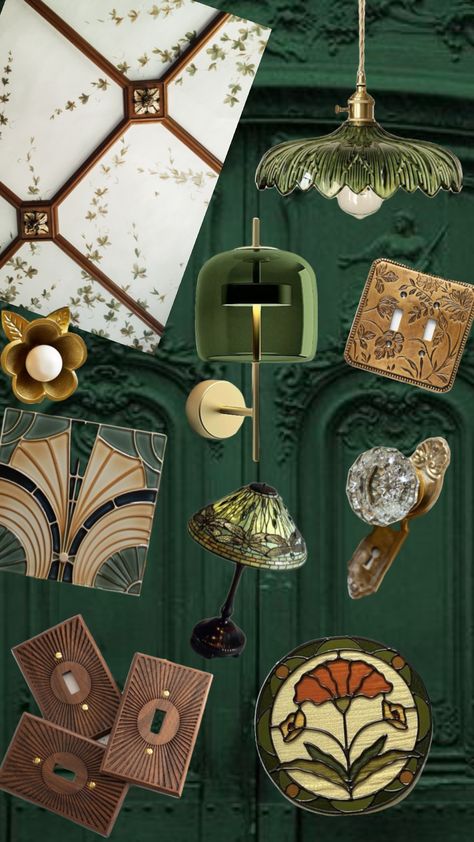 Room mood board Art Nouveau Mood Board, Room Mood Board, 20s Art, Art Nouveau Design, Art Nouveau, Mood Board, Art Decor, Dream House, House Design