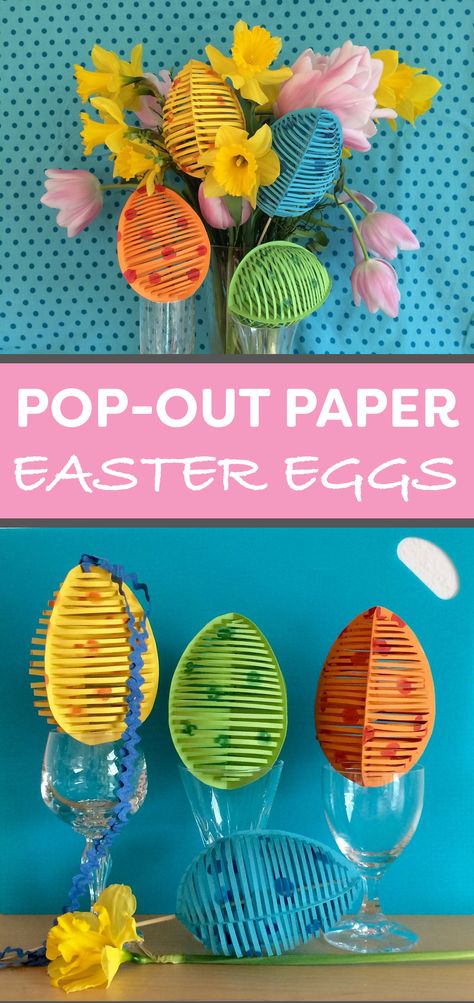 Cute idea for an Easter centerpiece. Uskrsnje Ideje, Paper Easter Eggs, Paper Centerpieces, Brownie Ideas, Easter Lessons, Easter Centerpiece, Easter Bunny Crafts, Vbs Crafts, Easter Season