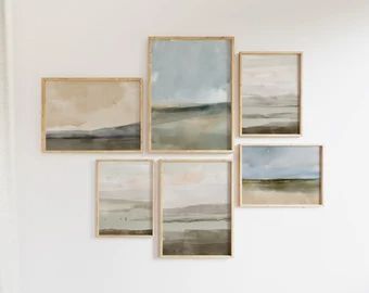 Watercolor Gallery Wall, Landscape Gallery Wall, Minimalistic Landscape, Galley Wall, Farmhouse Gallery Wall, Gallery Wall Art Set, Gallery Wall Prints, Gallery Wall Art, Watercolor Walls