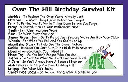 Birthday Surprises For Her, Birthday Survival Kit, Survival Kit Gifts, 60th Bday, 50 Birthday, Surprises For Her, Survival Kits, 65th Birthday, Over The Hill