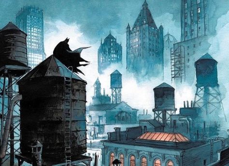 Batman Animation, Draw A City, Gotham City Aesthetic, City Mood Board, Batman Ideas, The Bat And The Cat, Bat And The Cat, New Teen Titans, Male Figure Drawing