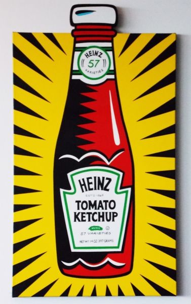 Burton Morris, Pop Art Food, Pittsburgh Art, Contemporary Pop Art, Heinz Ketchup, Pop Art Drawing, Popular Logos, Pop Art Comic, Tomato Ketchup