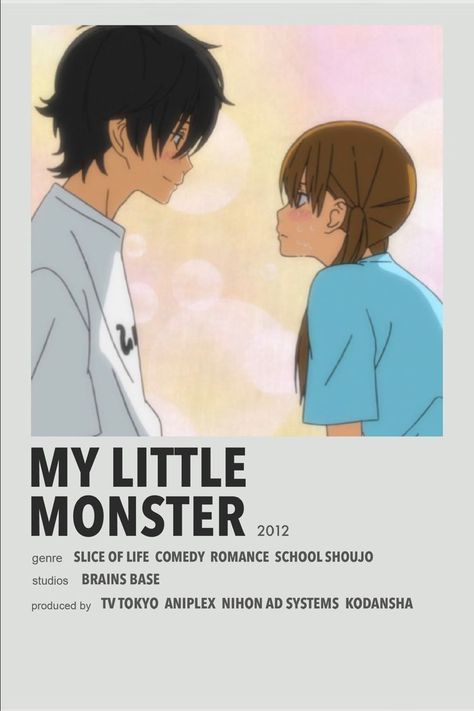 Anime Suggestions, Film Posters Minimalist, My Little Monster, Animes To Watch, Poster Anime, Anime Printables, Good Anime To Watch, Anime Watch, Anime Titles