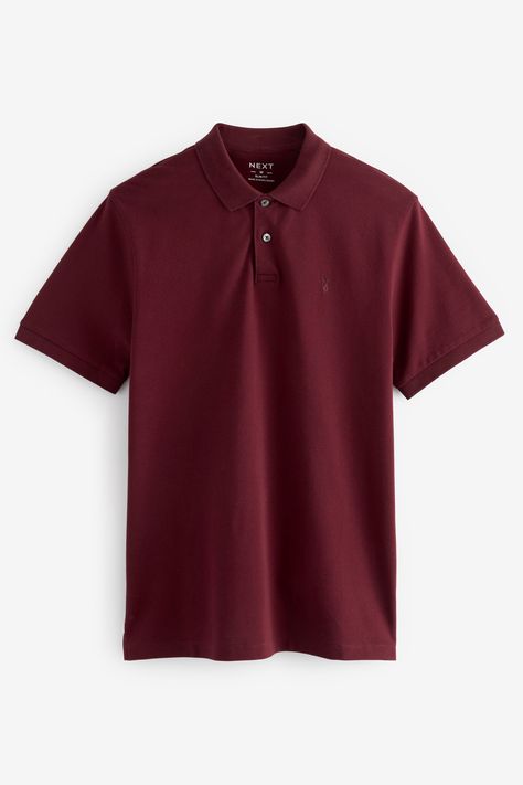 A wardrobe staple, our Polo Shirt is made from soft cotton pique for your comfort throughout the day. This classic silhouette can be dressed up or down to suit the occasion and boasts a traditional button fastened placket on the neck, ribbed collar and cuffs and a stag embroidered detail on the chest. Machine washable. 95% Cotton, 5% Elastane. Polo T Shirts, Red Burgundy, Pique Polo Shirt, Slim Fit Shorts, Collar And Cuff, Mens Polo Shirts, Burgundy Red, Wardrobe Staples, Polo Shirt