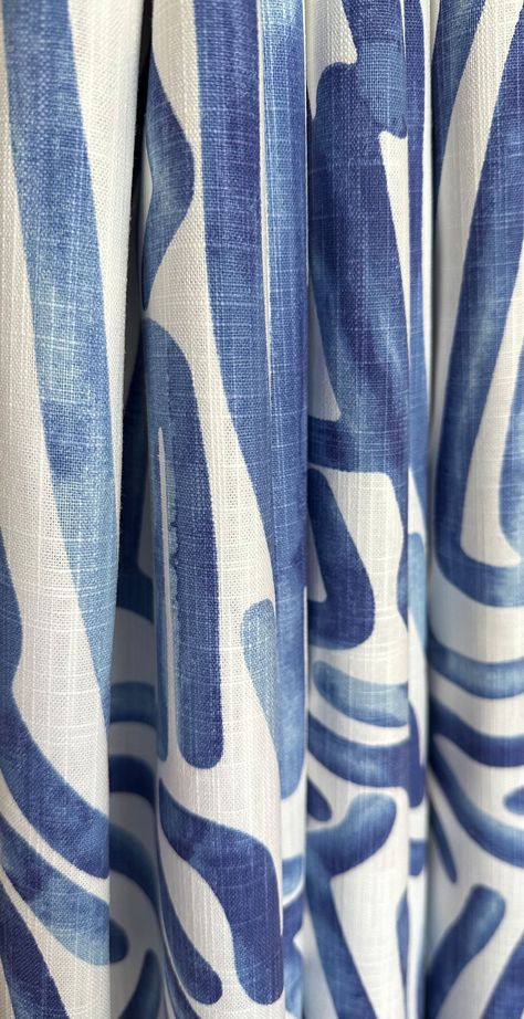 USA Curtains 5 Colors Shiva Cotton Curtains in Blue Cancun - Etsy Coastal Modern Curtains, Hand Painted Curtains, Blue Pattern Curtains, Shower Curtain With Valance, Indigo Curtains, Curtains Nursery, Navy Curtains, Patterned Curtains, Perm Hair