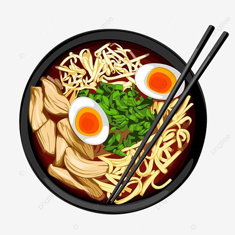 Japanese Ramen Noodles, Japanese Menu, 귀여운 음식 그림, Japanese Noodles, Food Clipart, Food Png, Japanese Ramen, Ramen Bowl, Ramen Noodles