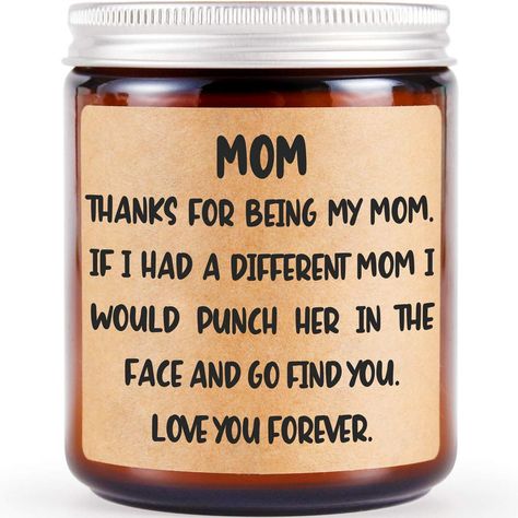 PRICES MAY VARY. 💝OUTSTANDING GIFT FOR EVERY OCCASION - Choosing a special, romantic and funny gift to surprise and thank your mom, the scented candle is the perfect choice, whether it comes to Mothers day gifts for mom, mom birthday gifts from daughter, Christmas gifts for mom, mom Valentines day gift or any other special occasions, this soy candle will be sure to tug at mom’ heart strings. 💝SCENTED CANDLES THAT FIT ANY ROOM - Surprise and warm your mom with the scented candles with every noo Funny Gifts For Mom, Best Mom Gifts, Mom Valentines Day Gift, Gifts For Mom From Daughter, Message Mom, Lavender Scented Candle, Valentines For Mom, Funny Mothers Day Gifts, Valentine Gifts For Mom