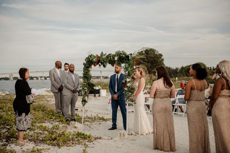 Beach Elopement With Family, Florida Beach Elopement, Elopement In Florida, East Coast Elopement Locations, North Shore Elopement, Ruby Beach Washington Elopement, Clearwater Beach Florida, Simple Beach Wedding, Clearwater Florida