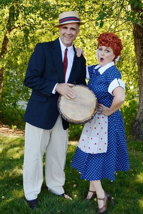 Couple Halloween Costumes Lucy And Ricky Costume, I Love Lucy Costume, Lucy Costume, Cute Couples Costumes, Lucy And Ricky, Best Couples Costumes, Fairy Halloween Costumes, Hallowen Ideas, Vintage Halloween Costume