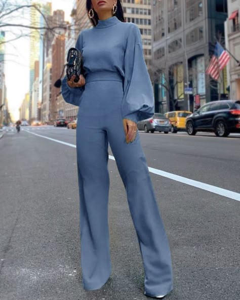 Lawyers Outfit, Woman Suit Fashion, Looks Chic, Mode Inspo, Work Outfits Women, Mode Online, Jumpsuit Fashion, Professional Outfits, Wide Legs