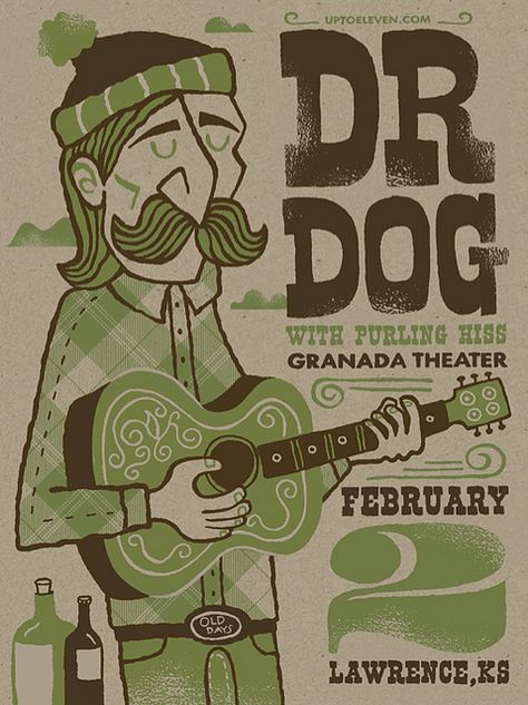 Illustrator: Tad Carpenter - http://tadcarpenter.com/ Dr Dog Poster, Tad Carpenter, Dr Dog, Concert Poster Art, Mid Century Illustration, Music Illustration, Flyer Design Inspiration, Dorm Posters, Design Brochure