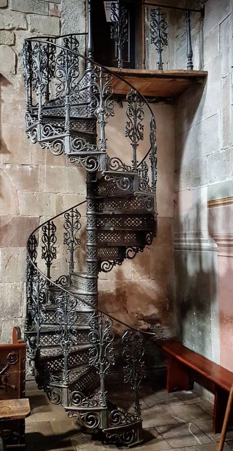 Old Spiral Staircase, Victorian Spiral Staircase, Wrought Iron Spiral Staircase, Gothic Spiral Staircase, Spiral Staircase Tattoo, Gothic Stairs, Spiraling Staircase, Gothic Staircase, Staircase Tattoo