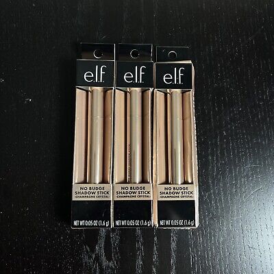 ELF No Budge Shadow Stick, Champagne Crystal, Lot of 3, E.L.F. 81675  | eBay Elf No Budge Shadow Stick, No Budge Shadow Stick, Shadow Sticks, Elf, Beauty Makeup, Eye Makeup, Champagne, Health And Beauty, Crystals