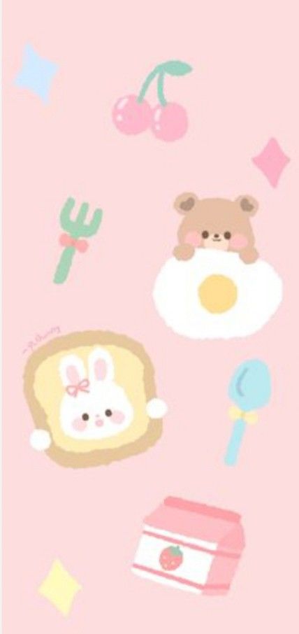 Bunny Bear Wallpaper, Bunny And Bear Wallpaper, Bear And Bunny, Bunny Wallpaper, Bunny And Bear, Bear Wallpaper, Kawaii Wallpaper, Wallpaper Aesthetic, Pink