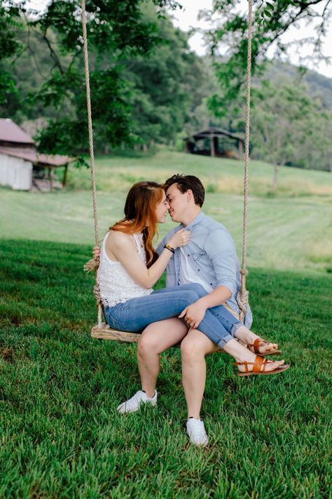 Farm Pre Wedding Shoot, Swing Photoshoot Ideas, Valentine Poses, Swing Poses, Hoco Photos, Pride Couple, Honeymoon Photography, There Are No Words, Pre Wedding Videos