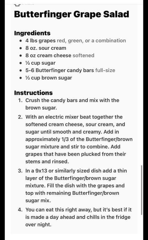 Grape Butterfinger Salad, Butterfinger Salad, Butterfinger Grape Salad Recipe, Grape Salad With Butterfinger, Butterfinger Grape Salad, Butterfinger Bars Recipe, Party Snacks Easy Appetizers, Butterfinger Recipes, Orange Cheesecake Recipes