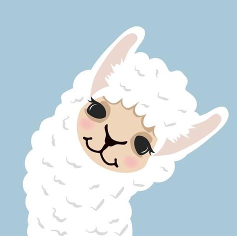 Cute lama alpaca head Alpaca Cartoon, Alpaca Drawing, Cute Lama, Llama Drawing, Llama Pictures, Cartoon Llama, Llama Decor, Artsy Photography, Cute Alpaca