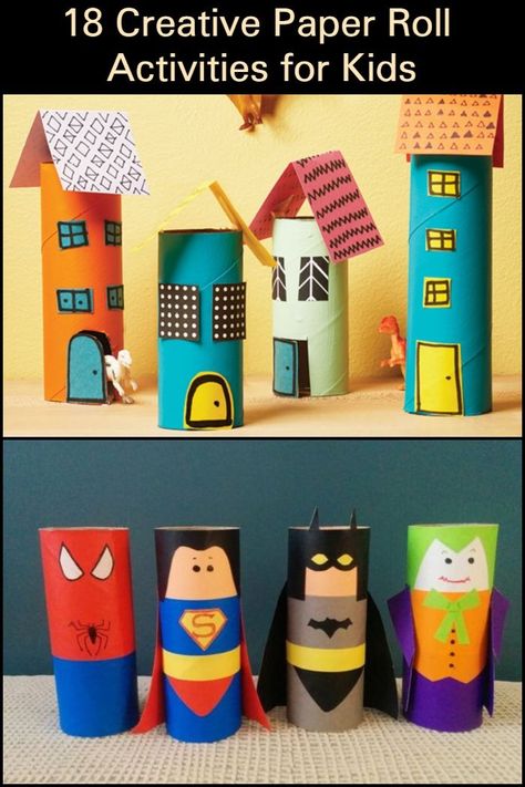 Easy Toilet Paper Roll Crafts, Paper Roll Crafts For Kids, Cardboard Tube Crafts, Paper Towel Crafts, Roll Craft, Toilet Paper Crafts, Toilet Paper Rolls, Toilet Paper Roll Crafts, Paper Roll Crafts