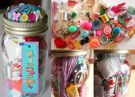 Don't throw away your jars! Make 'em Whimsy Jars! Organizing A Craft Room, Kitten Beauty, Kerr Jars, Shabby Chic Journal, Jar Fillers, Snail Mail Pen Pals, Decoupage Glass, Fairy Jars, Jar Ideas