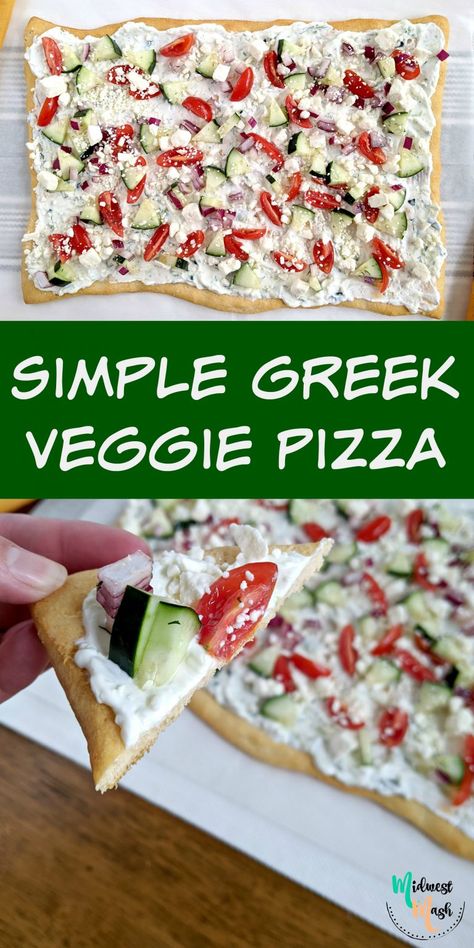 Greek Recipe, Foodie Friday, Veggie Pizza, Veggie Delight, Party Food Appetizers, Greek Recipes, Yummy Appetizers, Appetizers For Party, Mediterranean Recipes