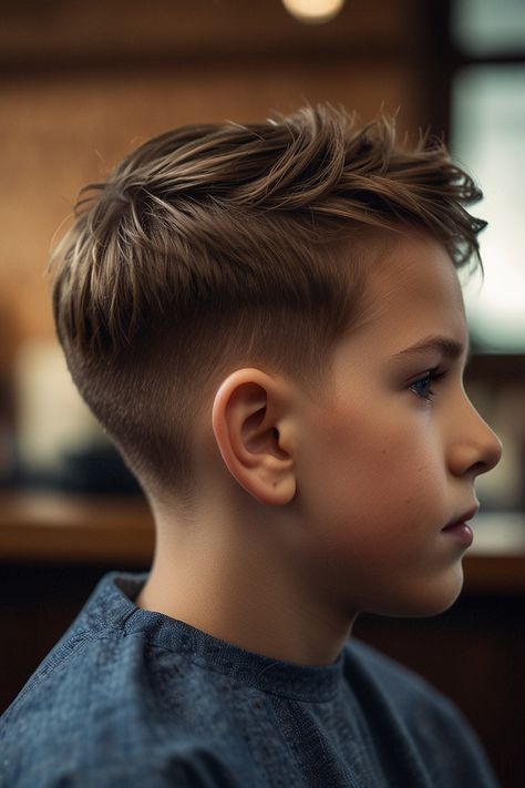 Boys Haircut 2024 Trend, Kids Modern Mullet, Boys Mullet Haircut Kids, Toddler Mullet, Boys Haircut Trendy Long On Top, Confident Fashion, Stylish Boy Haircuts, Boys Fade Haircut, Boys Haircut Styles