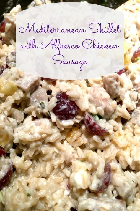 Mediterranean Skillet with Alfresco Chicken Sausage | @INDairy #WinnersDrinkMilk Dinner Recipes Using Chicken, Mediterranean Skillet, Recipes Using Chicken, Gooseberry Patch Cookbooks, Chicken Sausage Recipes, Gooseberry Patch, Homemade Dinner Recipes, Pre Cooked Chicken, Sausage Recipe