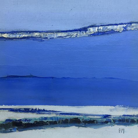 Cette oeuvre d'art contemporain unique et originale "bleu ii" a été réalisée par l'artiste contemporain marteau frederique. L'artiste a utilisé la technique huile pour créer cette peinture petit format sur toile de style abstrait sur le thème paysages. Abstract Paintings, Art Abstrait, D Art, Abstract Painting, Sculpture, Art