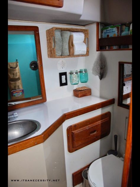 Boat Organization, Boat Interior Design, Sailboat Interior, Sailboat Living, Boat Restoration, Make A Boat, Living On A Boat, Build Your Own Boat, Wooden Boat Building