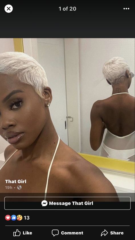 Low Burst Fade, Black Women Short Hair, Finger Waves Short Hair, Burst Fade, Short Shaved Hairstyles, Women Short Hair, Natural Hair Short Cuts, Short Hair Black, Short Hair Pixie Cuts