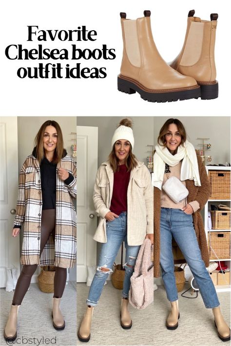 Chunky Sole Boots Outfit, 2023 Boot Trends, Boots Fall 2023, 2023 Boots Trends Women, Tan Chelsea Boots Women Outfit, Beige Ankle Boots Outfit, Fall Boots 2022, Winter Boots Women Outfits, Chelsea Boots Women Outfit