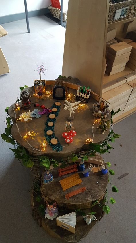 Fairytale Provocations, Spring Provocations, Provocations Reggio, Tuff Tray Ideas Toddlers, Reception Classroom, Reception Class, Fairy Room, Mini Gardens, Handmade Fairy