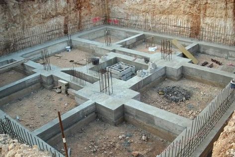 Types Of Foundation, Framing Construction, Civil Engineering Design, Building Foundation, Concrete Footings, House Foundation, Building House Plans Designs, Hose Holder, House Plan Gallery