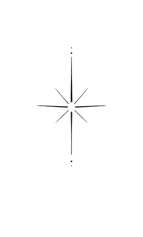 Star Neck Tattoo For Men, Polaris Tattoo Stars, North Star Chest Tattoo, Fine Line Compass Tattoo Design, Polar Star Tattoo, Polaris Tattoo, Tattoo Accents, North Star Tattoo Design, Northstar Tattoo