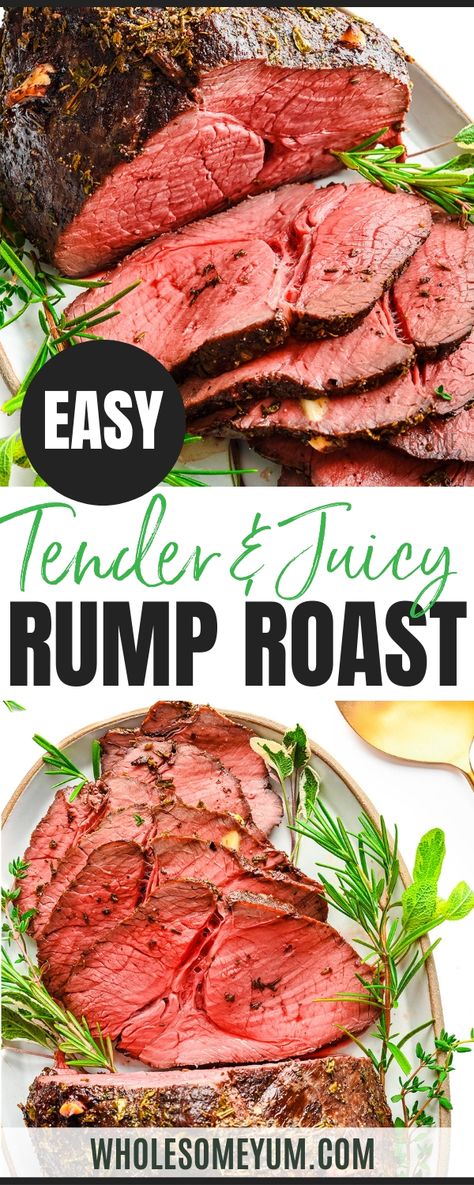 Angus Rump Roast Recipe, Dutch Oven Rump Roast, Deer Rump Roast Recipe, Rump Roast Instant Pot, Tender Rump Roast, Cooking A Rump Roast, Rump Steak Recipes, Rump Roast Recipe, Best Dinner Party Recipes