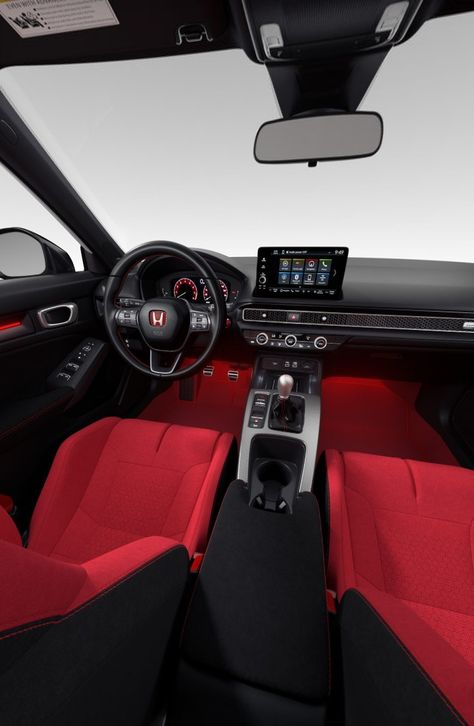 Beautiful interior of FL5 Car Deco, Civic Type R, Cool Car Pictures, Honda Civic Type R, Beautiful Interiors, Honda Civic, Sports Cars, Cool Cars, Car Pictures