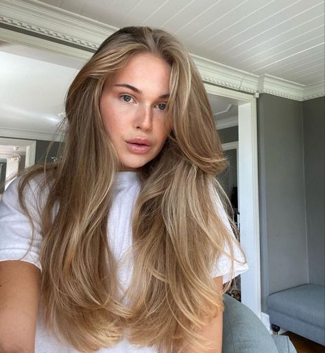 Pretty Dark Blonde Hair, Soft Dirty Blonde Hair, Light Brown Hair Layers Medium, Natural Dimensional Blonde, Soft Brown Blonde Hair, Deep Blonde Hair, Honey Blonde Brown Hair, Hair Colors For Cool Skin Tones, Highlights Dark Blonde Hair