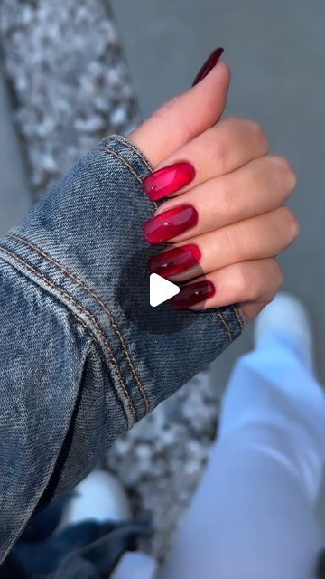 Red Cat Eye, La Nails, Red Cat, December 17, Red Nails, Christmas Nails, Cat Eye, Nail Designs, Nails