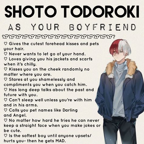 Todoroki As Your Boyfriend, Todoroki Boyfriend, Mha Boyfriend, Boyfriend Anime, As Your Boyfriend, Types Of Boyfriends, Anime Head, My Hero Academia Memes, Boku No Hero Academia Funny