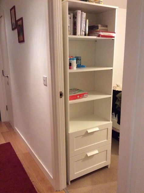 Brimnes Bookcase, Brimnes Ikea, Ikea Brimnes Wardrobe, Brimnes Wardrobe, Ikea Brimnes, Ikea Bookcase, Bookshelves In Bedroom, White Bookcase, Cool House Designs