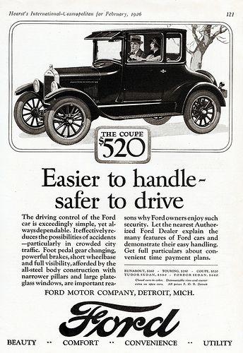 Ford Model T, Ford Lincoln Mercury, Old Advertisements, Vintage Trends, Ford Classic Cars, Car Advertising, Henry Ford, Old Ads, Model T