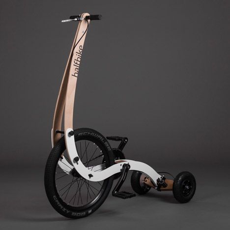 Halfbike II by Kolelinia Mongoose Mountain Bike, Wood Bike, Foldable Bikes, Wooden Bike, Pedal Power, Pedal Cars, Balance Bike, Mobility Scooter, Bicycle Design