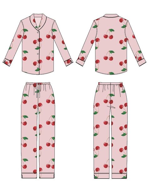 Women's Sleepwear illustration design for summer 2021 Sleeping Garments Drawing, Night Wear Illustration Sketch, Night Wear Fashion Illustration, Nightwear Illustration, Sleepwear Drawing, Pyjamas Drawing, Pajamas Drawing, Pajamas Illustration, Pajama Design