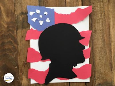 Elementary Veterans Day Art, Veterans Day Sensory Bin, Veterans Day Silhouette, Veterans Day Prek Activities, Veterans Day Art Kindergarten, Veterans Day Projects For Elementary, Veterans Art Projects For Kids, Veteran's Day Art Kids, Kindergarten Veterans Day Crafts