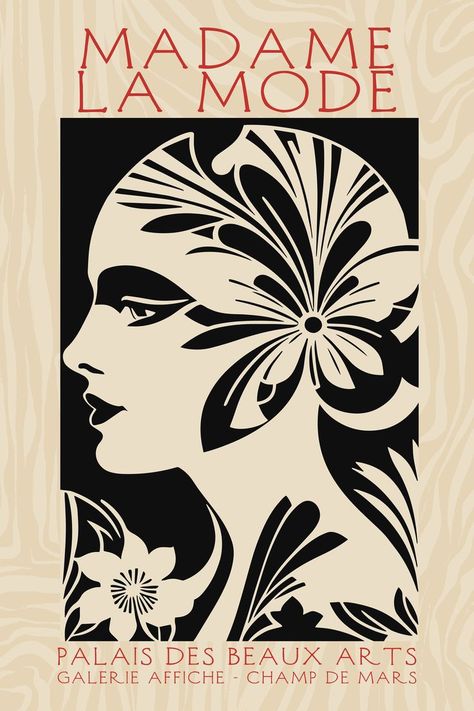 1920s Poster Design, Art Deco Illustration Graphics, Art Deco Woman Illustration, 1920s Art Deco Pattern, 1920s Art Deco Posters, Art Deco Poster Design, French Graphic Design, Art Nouveau Design Pattern, Art Deco Graphic Design