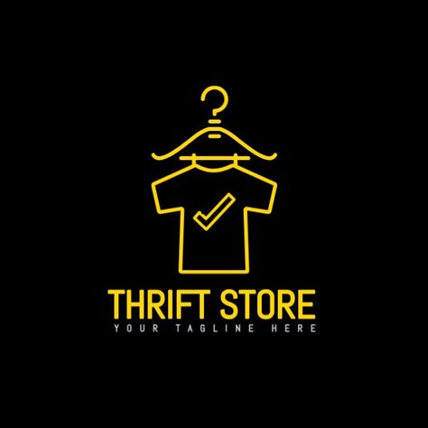 Monoline/thrift Store Logo/store/shop/fashion/brand/business/yellow Logo | PosterMyWall Thrift Shop Logo, Linkedin Background Image, Linkedin Background, Kindle Book Cover, Campaign Posters, Etsy Banner, Blog Header, Facebook Event, Instagram Creative