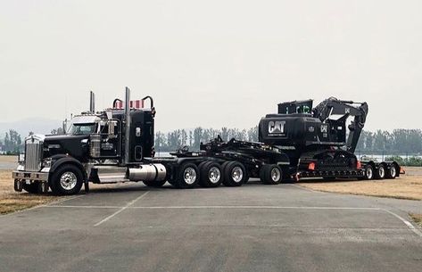 Cat Excavator, Heavy Haul, Diesel Mechanics, Heavy Construction Equipment, Large Truck, Custom Big Rigs, Heavy Duty Trucks, Kenworth Trucks, Peterbilt Trucks