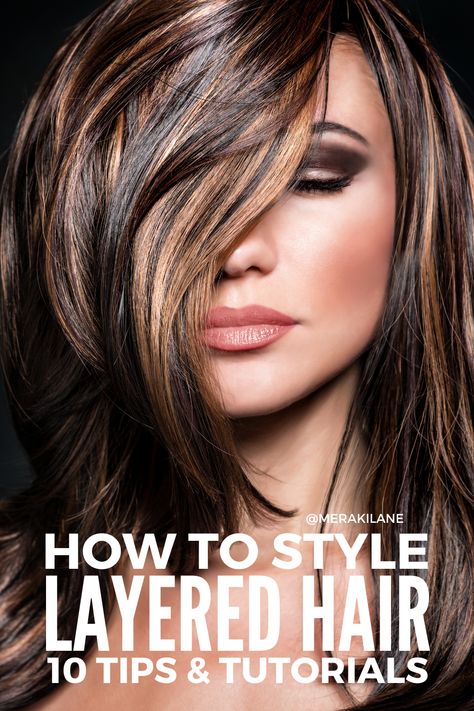 How to Style Layered Hair: 10 Tips & Tutorials How To Fix Layered Hair Tutorials, How To Fix Layered Hair, How To Style Layered Hair Medium Tutorial, How To Style Layers Hair, How To Curl Hair With Layers, How To Style Long Layered Hair Tutorials, How To Style Layered Hair Medium, Ways To Style Layered Hair, Style Layered Hair Tutorial